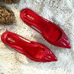 ALDO - Red Elegant Slingback Flats
